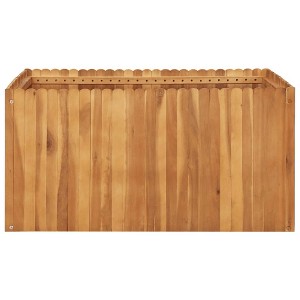 vidaXL Solid Acacia Wood Garden Raised Bed - Natural Material, Rustic Design, Slatted Bottom, Large Planting Area - 1 of 4