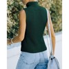 Coolmee Womens Sleeveless Sweater Vest Turtleneck Ribbed Knit Tank Tops Basic Slim Fit Top - 2 of 4