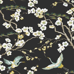 Transform Heron Black Peel and Stick Wallpaper - 1 of 4