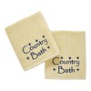 Navy Country Bath Stars Creme Bath Towel Set of 2 27x54 - 3 of 4