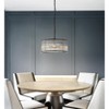 ALOADECOR Modern Glam Glass Drum Chandelier Contemporary Hanging Light For Living Room Entryway Bedroom - 4 of 4