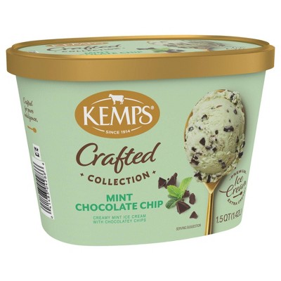 Kemps Crafted Collection Mint Chocolate Chip Ice Cream - 1.5qt