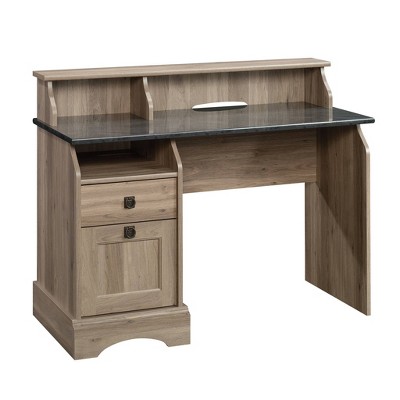 Graham Hill Desk Brown - Sauder: Mid-Century Modern Office Desk with Open Shelf, MDF Construction