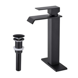 PAGED Bathroom Faucet with Pop-Up Drain, Single Handle Bathroom Sink Faucet with Overflow, Faucet for Bathroom - 1 of 4