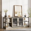 63" Farmhouse TV Stand for 65/75 inch TVs, Rustic Entertainment Center with Storage Cabinet for Living Room - 4 of 4