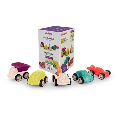 Miniland Eco Minimobil 4-1/4", Set of 5