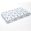 Bacati - Woodland Animals Aqua Navy Gray 100 percent Cotton Universal Baby US Standard Crib or Toddler Bed Fitted Sheet - 3 of 4