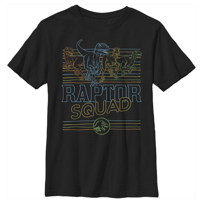 Boy's Jurassic World: Camp Cretaceous Retro Raptor Squad T-Shirt, 1 of 5