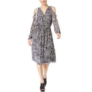 Michael Kors Womens Cat-Print A-line Dress - 1 of 1