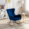 NicBex Teddy Fabric Glider Rocking Chair,Upholstered Nursery Rocking Chairs with High Backrest and Armrests,Nursing Chair for Bedroom - 2 of 4