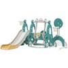 Kids Swing Slide Set Freestanding Climber Slide Playset Structure with Basketball Hoop Indoor Outdoor Playground for Boys Girls Green - 2 of 4
