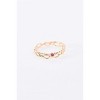 Slickblue Set of 2 Gold Rings, Pink Gem Detail & Chain Link Design, Fashion Jewelry Set, 0.7" Diameter - 4 of 4