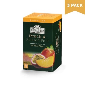 Ahmad Peach and Passion Fruit Black Tea 20ct tea bags - Pack of 3 - 1 of 4