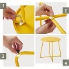 Simple Trending Outdoor and Indoor End Table for Garden Balcony Yard, Yellow - 3 of 4