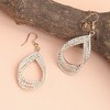 SOHI Women's Silver Bling Drop Earrings - 2 of 3