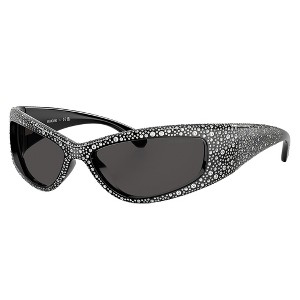 Swarovski SK 6027 100187 Womens Wrap Sunglasses Black 60mm - 1 of 3