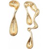 Black & Gold Asymmetric Earrings - Enamel and Zinc Alloy Statement Party Jewelry for Women - 3 of 4