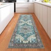 Machine Washable Area Rug,Vintage Floral Rugs for Living Room Soft Floor Carpet - 2 of 4