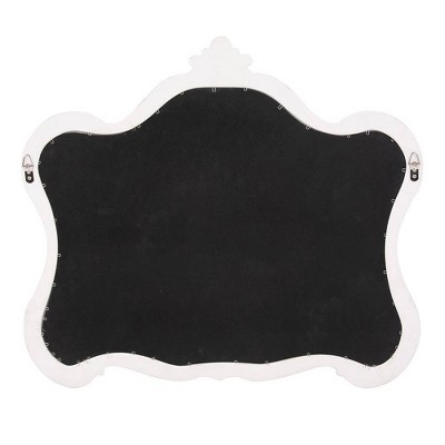 Veruca Glossy White Ornate Kids Wall Mirror 28" x 32"
