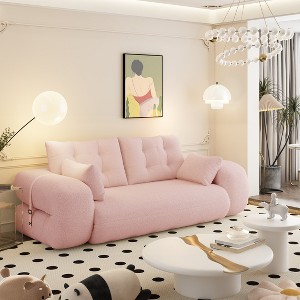 KWPZQEB Folding Sofa Bed, Convertible Sleeper Chair with Pillows, 3-in-1 Foldable Sofa Bed, Comfy Fabric Floor Sofa for Living Room Bedroom - 1 of 4