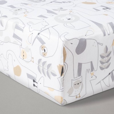 white fitted crib sheet