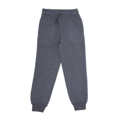 EVERYDAY KIDS Boys Cotton Fleece Sweatpants; Boys’ Activewear Jogger Pants - Soft and Breathable Cotton/Poly Blend, Charcoal Gray