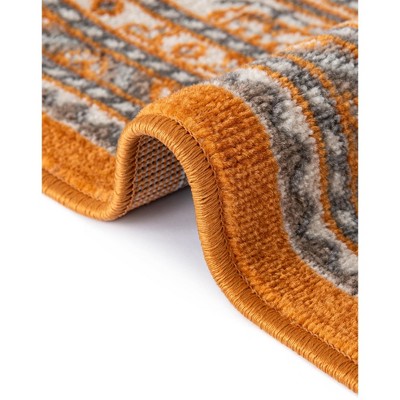 SoHo Chic 4' x 6' Orange Synthetic Flat Woven Area Rug