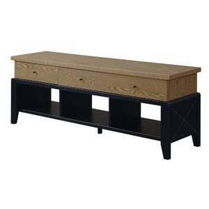 Newport Yorktown TV Stand for TVs up to 65" Driftwood/Black - Breighton Home