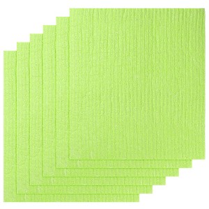 Unique Bargains Washable Reusable No Odor Lint Free Absorbent Cellulose Sponge Dish Cloth 7" x 8" - 1 of 4