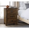 Stratford 3 Drawer Nightstand Rustic Brown - Finch - 2 of 4
