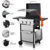 3 Burner Propane Gas BBQ Grill, 25,650 BTU Output Stainless Steel BBQ Grill with Foldable Side Table for Garden Patio Backyard Camping Barbecue - 3 of 4