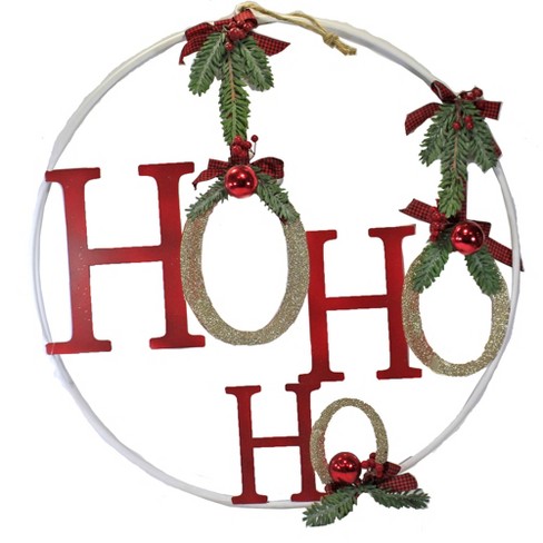 Christmas Ho Ho Ho Hanging Ring - One Wall Hanging 23 Inches ...