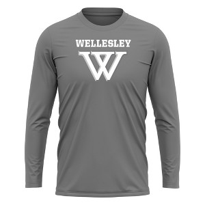 Men's Wellesley College Adult Sport Long Sleeve Shirt Primary Logo - 1 of 4
