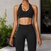 Anna-Kaci Active Women's Halter Neck Sports Bra with Elastic Band and V-Neckline - 2 of 4