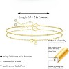 Dainty Initial Heart Gold Bracelets for Women Trendy, 14K Real Gold Letter Charm Bracelet Jewelry - 3 of 4