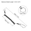 Unique Bargains Retractable Coiled Safety Cords Fishing Tool Lanyards with D Carabiners 2 Pcs 4.9ft - 2 of 4