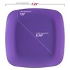 Smarty Had A Party 7.25" Purple Flat Rounded Square Plastic Salad Plates - 120 pcs - 3 of 4