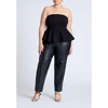 ELOQUII Women's Plus Size Strapless Flared Peplum Top - 4 of 4