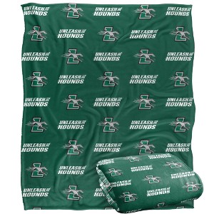 Loyola University Maryland Logo Pattern Silky Touch Blanket White 50x60 - 1 of 4