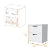 NicBex 2 Drawers Dresser for Bedroom,Chest of Drawers with Metal Handle Design,Modern Freestanding Dresser,Storage Dressers for Bedroom - 3 of 4