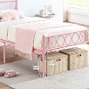 Bed Frame with Headboard and Footboard Featuring Iron Heart Design, Platform Bed for Boys and Girls, No Box Spring Needed, Easy Assembly - 4 of 4