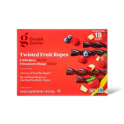 Strawberry Mango & Wildberry Twisted Fruit Ropes - 18ct - Good & Gather™