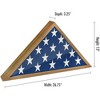 Americanflat Flag Case for Veterans - Fits a Folded 5' x 9.5' American Military Flag - Triangle Display with Polished Plexiglass (Barn Wood) - 2 of 4