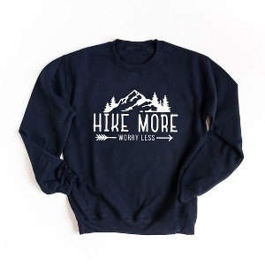 Simply Sage Market Women's Graphic Sweatshirt Hike More Worry Less - 1 of 3