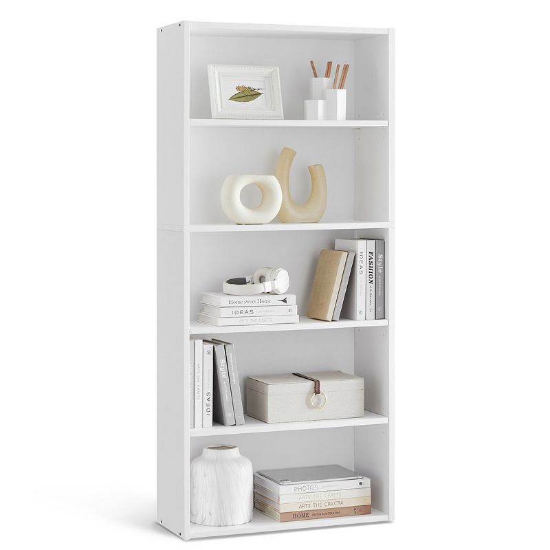 VASAGLE Bookshelf, 23.6 Inches Wide, 5-Tier Open Bookcase with Adjustable Storage Shelves, Floor Standing Unit, 1 of 8