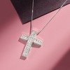 Ross-Simons 1.00 ct. t.w. Diamond Cross Pendant Necklace in Sterling Silver - 3 of 4
