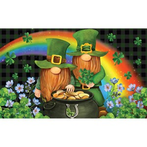 Briarwood Lane St. Patricks Day Doormat 30x18 Indoor Outdoor Irish Gnomes St. Patrick's Day For St. Patricks Day Doormat - 1 of 4