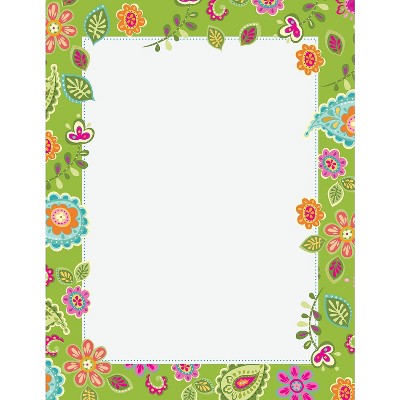 Great Papers Paisley Flowers Letterhead 80 count 2012383