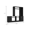 78" FSC Certified Manufactured Wood Entertainment Center with Double Door Cabinet and Six External Shelves for Living Room - 4 of 4