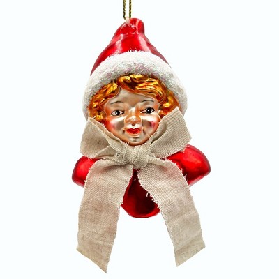 Vintage Victorian Girl Glass Christmas Ornament, Adorable Doll and Retro Holiday Decor| OrnamentallyYou
